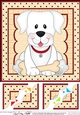 8 x 8 Cute Little White Labrador Dog Scalloped Corner Topper