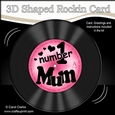 3D Shaped Rocking Card Kit - On the Record - Number 1 MUM