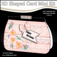 3D Shaped Card Kit - A Touch of Elegance Flowers, Lace & Pearls Clutch Bag