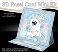 3D Easel Card Mini Kit - Cute Little Unicorn