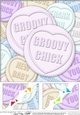 Groovy Chick Sweet Heart - 8 x 8 Scalloped corner Topper