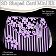 3D Shaped Card  Kit - Pretty Floral Fold Over Clutch Bag
