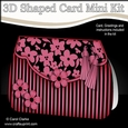 3D Shaped Card  Kit - Pretty Floral Fold Over Clutch Bag