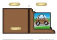 Funky Car with Graffiti Cut and Fold Corner Card 