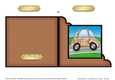 Funky Car with Graffiti Cut and Fold Corner Card