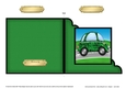 Funky Car with Graffiti Cut and Fold Corner Card