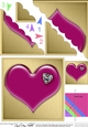 Romantic Enamel Heart - Scallop Corner side stacker Topper