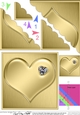 Romantic Enamel Heart - Scallop Corner side stacker Topper