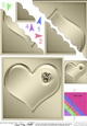 Romantic Enamel Heart - Scallop Corner side stacker Topper
