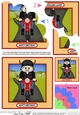 Shell Edged Corner Side Stacker - Little Motorbike Rider hits the Open Road