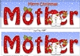 Large DL Merry Christmas MOTHER 3D decoupage with Snowball Sam