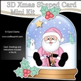 3D Shaped Christmas Snow Globe Card Kit - Santa has lots of Presents!