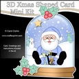 3D Shaped Christmas Snow Globe Card Kit - Santa has lots of Presents!