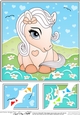 8 x 8 Cute Little Pony Scalloped Corner Topper 