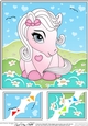 8 x 8 Cute Little Pony Scalloped Corner Topper