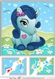 8 x 8 Cute Little Pony Scalloped Corner Topper