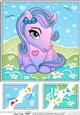 8 x 8 Cute Little Pony Scalloped Corner Topper