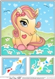 8 x 8 Cute Little Pony Scalloped Corner Topper