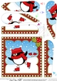 Christmas Penguin Fan Pyramage Topper