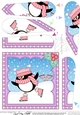 Christmas Penguin Fan Pyramage Topper
