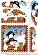 Christmas Penguin Fan Pyramage Topper