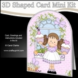 3D Shaped Card  Kit - Country Cottage Girlz Zoe has Cupcakes