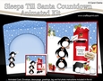 3D Animated Sleeps Till Santa Christmas Postbox Countdown Card Kit - Cute Penguins have a Letter for Santa