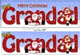 Large DL Merry Christmas GRANDAD with Santa & Rudolph 3D decoupage 