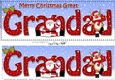 Large DL Merry Christmas GREAT GRANDAD with Santa & Rudolph 3D decoupage 