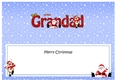 Large DL Merry Christmas GREAT GRANDAD with Santa & Rudolph insert