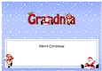Large DL Merry Christmas GRANDMA with Santa & Rudolph insert