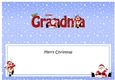 Large DL Merry Christmas GREAT GRANDMA with Santa & Rudolph insert