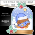 3D Shaped Christmas Snow Globe Card Kit - Robin has a Christmas Cracker