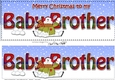 Large DL Merry Christmas to my BABY BROTHER 3D decoupage with Snowman Rio