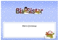 Large DL Merry Christmas to my BIG SISTER insert with Snowman Rio