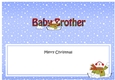 Large DL Merry Christmas to my BABY BROTHER insert with Snowman Rio