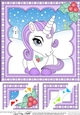 Christmas Unicorn 8 x 8 Scalloped Corner Topper