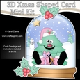 3D Shaped Christmas Snow Globe Card Kit - Xmas Tree has lots of Presents!