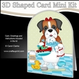 3D Shaped Card Kit - Bathtub Buddies - Little Boxer Dog