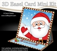 3D Easel Card Mini Kit - Christmas Santa is at the North Pole
