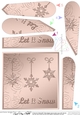 Christmas Snowflakes Fan Pyramage Topper