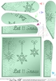 Christmas Snowflakes Fan Pyramage Topper