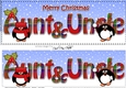 Large DL Merry Christmas AUNT & UNCLE 3D decoupage with Tartan Penguins