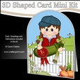3D Shaped Card Kit - In the Garden - Village Show Vegetable 1st Prize Young Girl