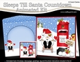 3D Animated Sleeps Till Santa Christmas Postbox Countdown Card Kit - Snowball Sam is Sledging