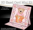 3D Easel Card Mini Kit - Flowerpot Friends - Cute Little Livvy Bear