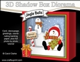 3D Christmas Diorama Shadow Box Card Mini Kit - Snowman Rio has an Xmas Tree