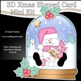 3D Shaped Christmas Snow Globe Card Kit - Snowman Oli wants it to Snow!