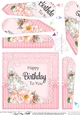 A Touch of Elegance Flowers, Pearls and Lace Fan Pyramage Topper
