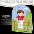 3D Shaped Card Kit - Little Footballer Plays for Wales